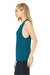 Bella + Canvas BC8803/B8803/8803 Womens Flowy Muscle Tank Top Heather Deep Teal Blue Model Side