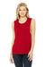 Bella + Canvas BC8803/B8803/8803 Womens Flowy Muscle Tank Top Red Model Front