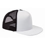 Big Accessories Hats Mens Adjustable Trucker Hat - White/Black