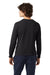 Champion CD200 Mens Garment Dyed Long Sleeve Crewneck T-Shirt Black Model Back