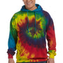 Colortone Mens Hooded Sweatshirt Hoodie w/ Pouch Pocket - Reactive Rainbow