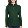 Core 365 Womens Fusion ChromaSoft Performance Moisture Wicking Pique 1/4 Zip Sweatshirt - Forest Green