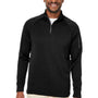 Core 365 Mens Fusion ChromaSoft Anti Static Fleece 1/4 Zip Sweatshirt w/ Pocket - Black
