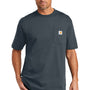 Carhartt Mens Workwear Short Sleeve Crewneck T-Shirt w/ Pocket - Bluestone