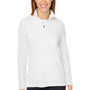 Devon & Jones Womens New Classics Performance Moisture Wicking 1/4 Zip Sweatshirt - White - Closeout