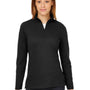 Devon & Jones Womens New Classics Performance Moisture Wicking 1/4 Zip Sweatshirt - Black