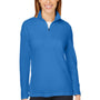 Devon & Jones Womens New Classics Performance Moisture Wicking 1/4 Zip Sweatshirt - French Blue - Closeout