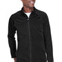 Devon & Jones Mens Compass Stretch Tech Moisture Wicking Full Zip Sweatshirt w/ Pockets - Black