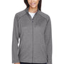 Devon & Jones Womens Compass Stretch Tech Moisture Wicking Full Zip Sweatshirt w/ Pockets - Heather Dark Grey