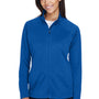Devon & Jones Womens Compass Stretch Tech Moisture Wicking Full Zip Sweatshirt w/ Pockets - True Royal Blue - Closeout