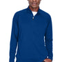 Devon & Jones Mens Compass Stretch Tech Moisture Wicking 1/4 Zip Sweatshirt w/ Pockets - True Royal Blue - Closeout