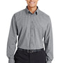 Devon & Jones Mens CrownLux Performance Moisture Wicking Long Sleeve Button Down Shirt - Graphite Grey