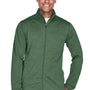 Devon & Jones Mens Newbury Fleece Full Zip Sweatshirt w/ Pockets - Forest Green