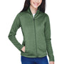 Devon & Jones Womens Newbury Fleece Full Zip Sweatshirt w/ Pockets - Forest Green