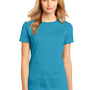 District Womens Perfect Weight Short Sleeve Crewneck T-Shirt - Bright Turquoise Blue - Closeout