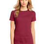 District Womens Perfect Weight Short Sleeve Crewneck T-Shirt - Sangria Red - Closeout
