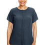 Devon & Jones Womens Perfect Fit Short Sleeve Blouse - Navy Blue