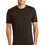 District Mens Perfect Weight Short Sleeve Crewneck T-Shirt - Espresso Brown - Closeout