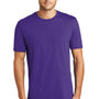 District Mens Perfect Weight Short Sleeve Crewneck T-Shirt - Purple - Closeout