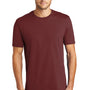 District Mens Perfect Weight Short Sleeve Crewneck T-Shirt - Sangria Red - Closeout