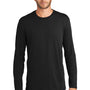 District Mens Perfect Weight Long Sleeve Crewneck T-Shirt - Black