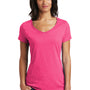 District Womens Very Important Short Sleeve V-Neck T-Shirt - Fuchsia Pink Frost - Closeout