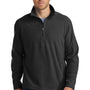 Eddie Bauer Mens Pill Resistant Microfleece 1/4 Zip Sweatshirt - Black