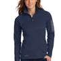 Eddie Bauer Womens Performance Fleece 1/4 Zip Sweatshirt w/ Pocket - River Navy Blue