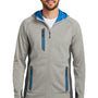 Eddie Bauer Mens Sport Pill Resistant Fleece Full Zip Hooded Jacket - Cloud Grey