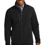 Eddie Bauer Mens Shaded Crosshatch Wind & Water Resistant Full Zip Jacket - Black