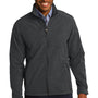Eddie Bauer Mens Shaded Crosshatch Wind & Water Resistant Full Zip Jacket - Grey