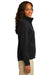Eddie Bauer EB533 Womens Shaded Crosshatch Wind & Water Resistant Full Zip Jacket Black Model Side