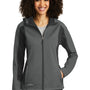 Eddie Bauer Womens Trail Water Resistant Full Zip Hooded Jacket - Metal Grey