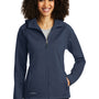 Eddie Bauer Womens Trail Water Resistant Full Zip Hooded Jacket - River Navy Blue