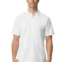 Gildan Mens Softstyle Pique Short Sleeve Polo Shirt - White