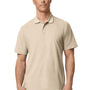 Gildan Mens Softstyle Pique Short Sleeve Polo Shirt - Sand