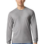 Gildan Mens Softstyle CVC Long Sleeve Crewneck T-Shirt - Cement Grey