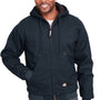Berne Mens Highland Duck Full Zip Hooded Jacket - Black