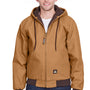Berne Mens Heritage Duck Water Resistant Full Zip Hooded Jacket - Duck Brown