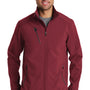 Port Authority Mens Welded Wind & Water Resistant Full Zip Jacket - Garnet Red - Closeout