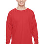 J America Mens Game Day Jersey Long Sleeve Crewneck T-Shirt - Red - Closeout