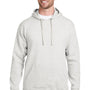 J America Mens Tailgate Fleece Hooded Sweatshirt Hoodie w/ Pouch Pocket - Heather Oatmeal