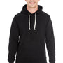 J America Mens Fleece Hooded Sweatshirt Hoodie w/ Pouch Pocket - Solid Black