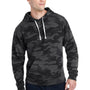 J America Mens Fleece Hooded Sweatshirt Hoodie w/ Pouch Pocket - Black Camo