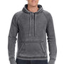 J America Mens Vintage Zen Burnout Fleece Hooded Sweatshirt Hoodie w/ Pouch Pocket - Dark Smoke Grey