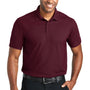 Port Authority Mens EZPerformance Moisture Wicking Short Sleeve Polo Shirt - Maroon - Closeout