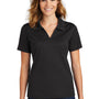 Sport-Tek Womens Dri-Mesh Moisture Wicking Short Sleeve Polo Shirt - Black