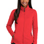 Port Authority Womens Collective Full Zip Smooth Fleece Jacket - Pepper Red - Closeout