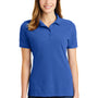 Port & Company Womens Stain Resistant Short Sleeve Polo Shirt - Royal Blue - Closeout