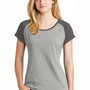New Era Womens Heritage Short Sleeve Crewneck T-Shirt - Graphite Grey/Light Graphite Grey Twist